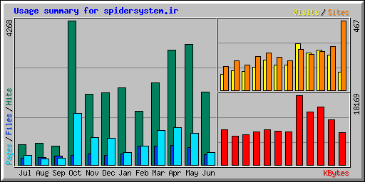 Usage summary for spidersystem.ir